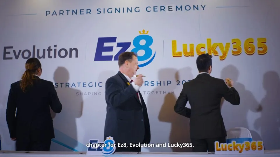 EZ8, Lucky365 and Evolution mark a new chapter at partner signing ceremony