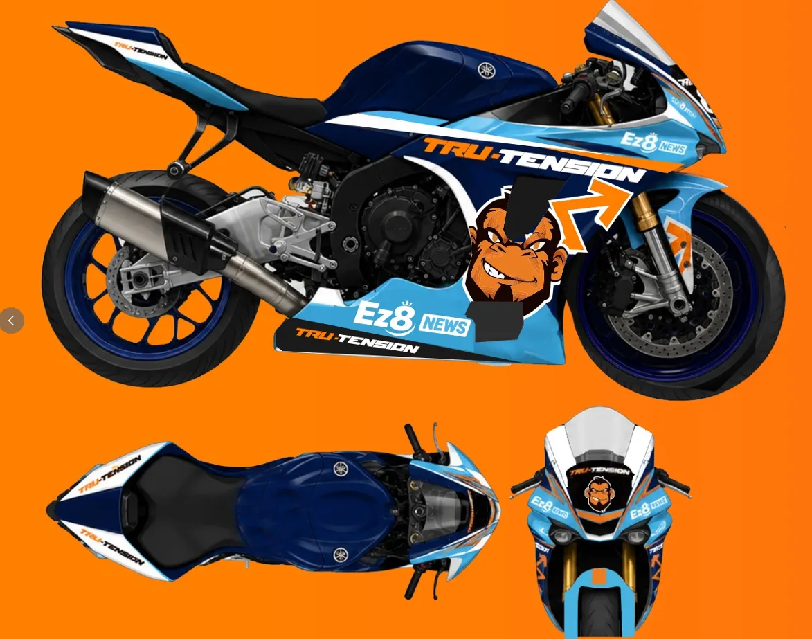 Tru-Tension motorcycle displayed as the grand prize for the event's lucky draw at MotoGP Malaysia 2026.
